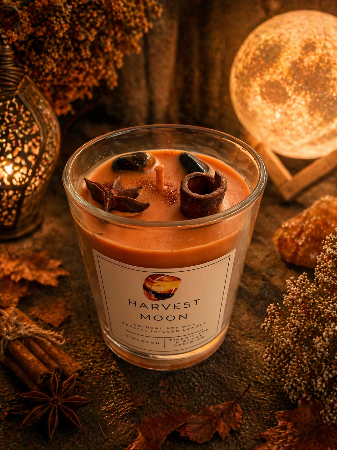 🌕 Harvest Moon Candle