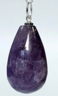 💜 Amethyst Tear Drop Pendant Necklace