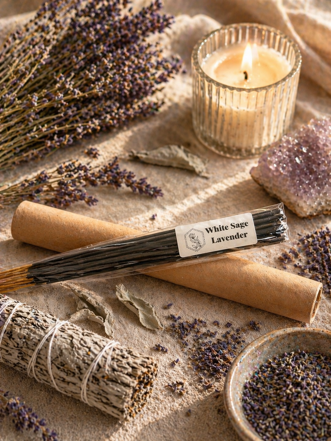 🌿 White Sage & Lavender Incense